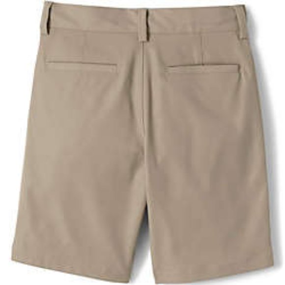 Lands' End Boys Active Chino Shorts, School Uniform , Khaki, NWT - Picture 2 of 3